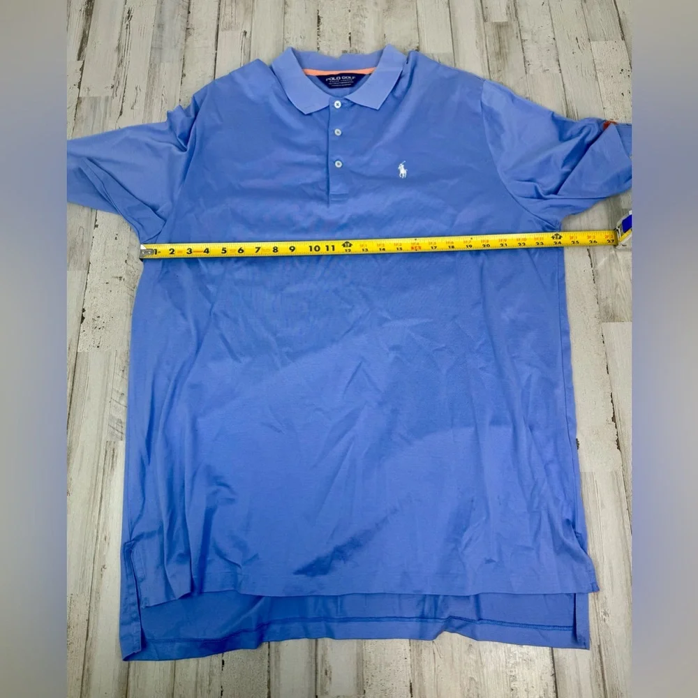 Polo Ralph Lauren Men's XL Blue Pima Polo Shirt Pima Cotton - Picture 4 of 10